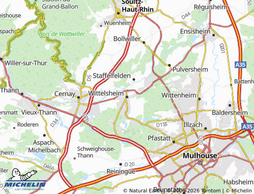 Mapa MICHELIN Wittelsheim - ViaMichelin