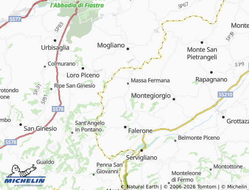 MICHELIN Montappone map - ViaMichelin