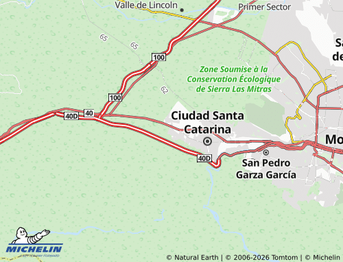 MICHELIN Lomas de Santa Catarina Sector El Edén map - ViaMichelin