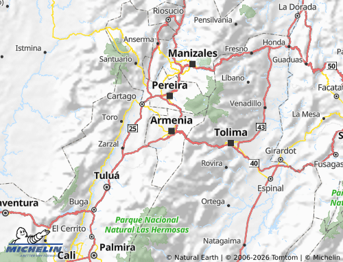 Carte MICHELIN Quindío - ViaMichelin