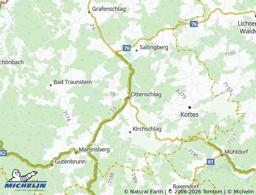 Mapa MICHELIN Ottenschlag - ViaMichelin