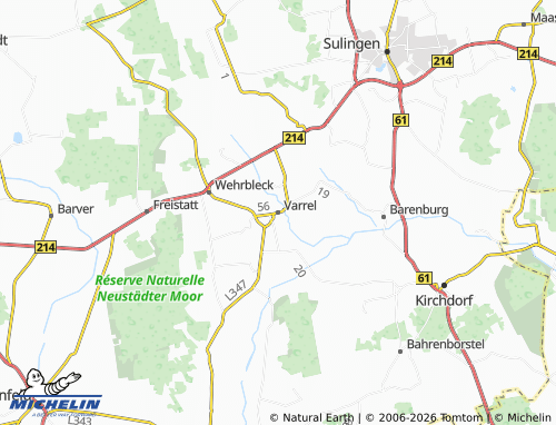 Carte MICHELIN Varrel - ViaMichelin