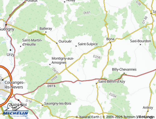 Mapa MICHELIN Nanton - ViaMichelin