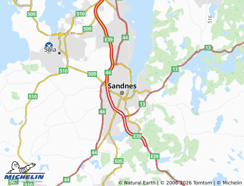 Mappa MICHELIN Sandnes - ViaMichelin