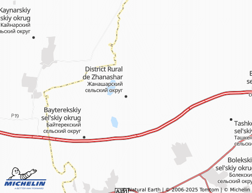 MICHELIN Zhanasharskiy sel'skiy okrug map - ViaMichelin