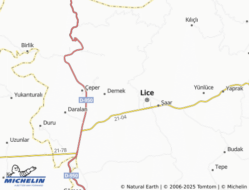 MICHELIN Karahasan map - ViaMichelin