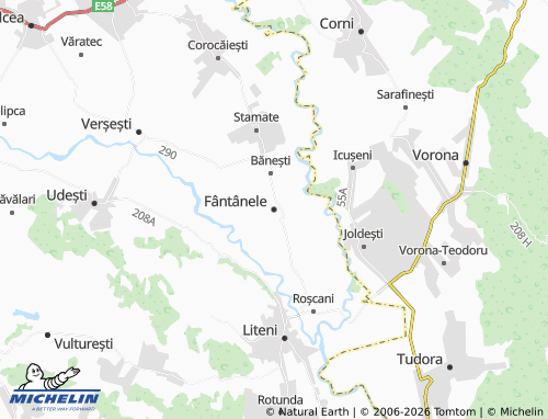 Mappa MICHELIN Fântânele - ViaMichelin