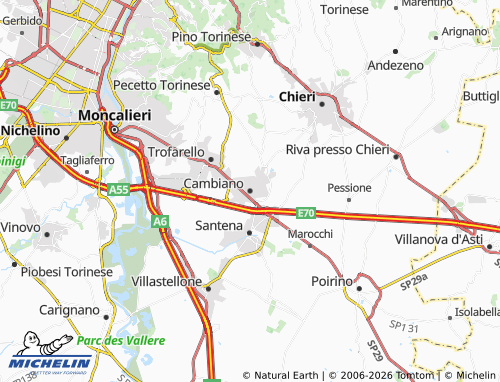 Mapa MICHELIN Cambiano - ViaMichelin