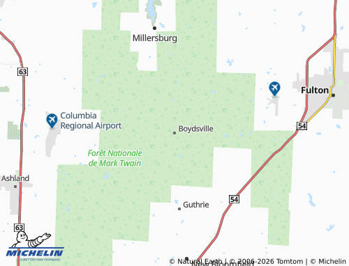 Mapa MICHELIN Boydsville - ViaMichelin