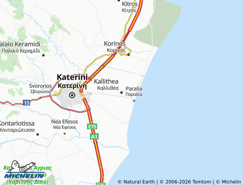 Carte MICHELIN Kallithea - ViaMichelin