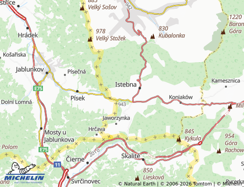 MICHELIN-Landkarte Jasnowice - ViaMichelin