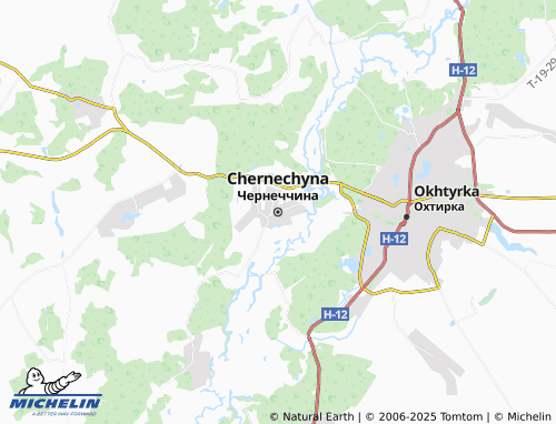 MICHELIN Chernechchyna map - ViaMichelin