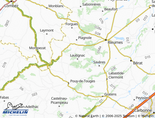 MICHELIN Lautignac map - ViaMichelin