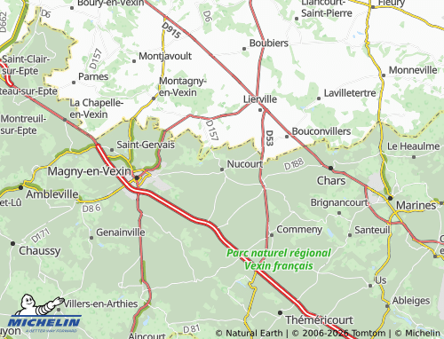 MICHELIN Nucourt map - ViaMichelin