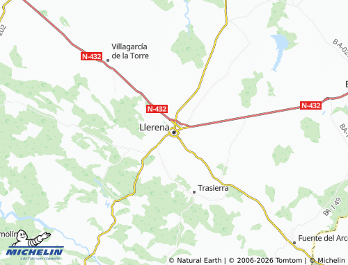 Kaart MICHELIN Llerena - ViaMichelin