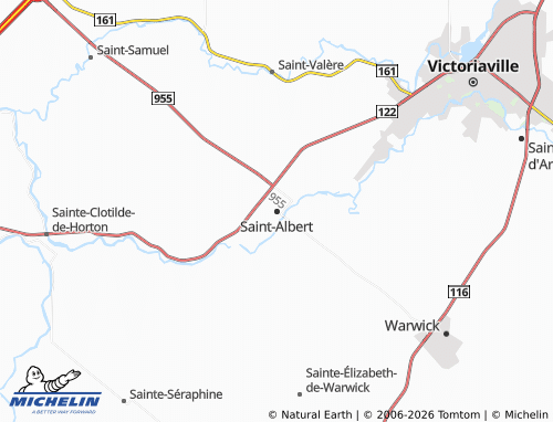 Carte MICHELIN Saint-Albert - ViaMichelin