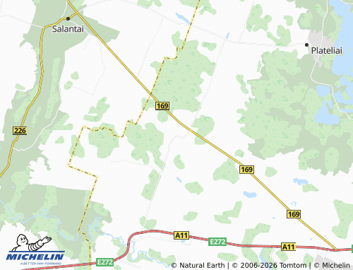 MICHELIN Šateikiai map - ViaMichelin
