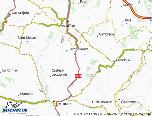 Mapa MICHELIN Sainte-Mère - ViaMichelin