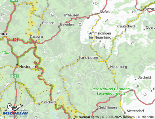 MICHELIN Karlshausen map - ViaMichelin