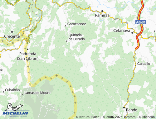Carte MICHELIN Xacebáns (Santiago) - ViaMichelin