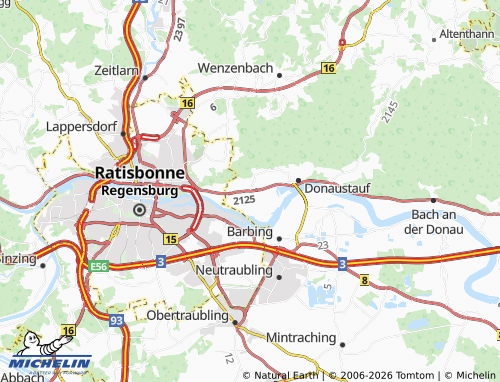 Mappa MICHELIN Tegernheim - ViaMichelin