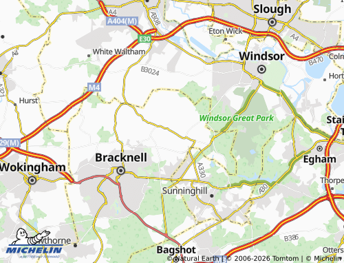 Carte MICHELIN Winkfield - ViaMichelin