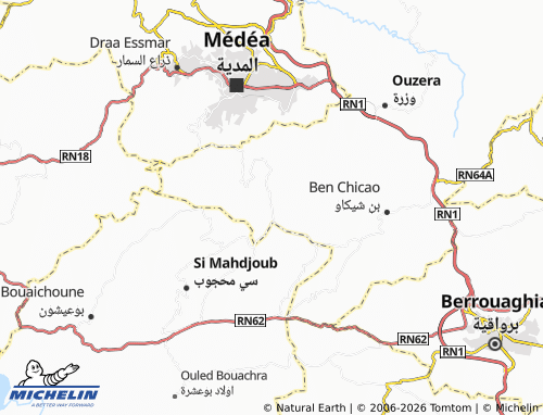 Mappa MICHELIN Teezi Mahdi - ViaMichelin