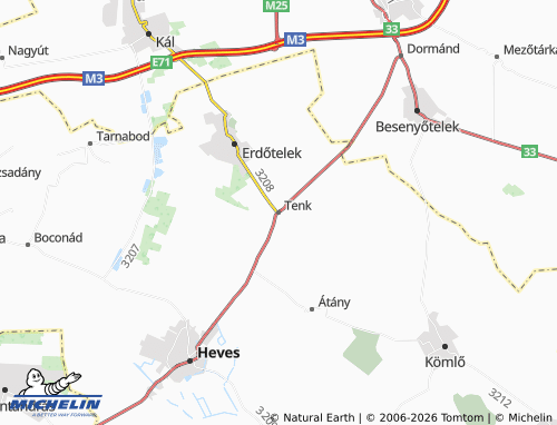 Mapa MICHELIN Tenk - ViaMichelin