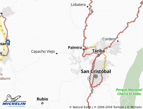 MICHELIN Capacho Nuevo map - ViaMichelin