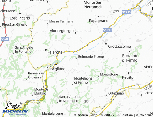 MICHELIN Belmonte Piceno map - ViaMichelin