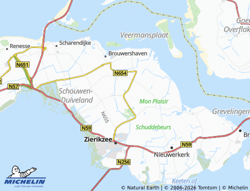 Carte MICHELIN Noordgouwe - ViaMichelin