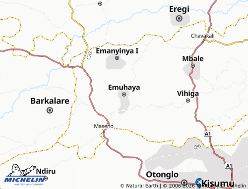 MICHELIN Emuhaya map - ViaMichelin