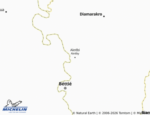 MICHELIN-Landkarte Akréby - ViaMichelin