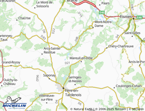 MICHELIN Loupeigne map - ViaMichelin