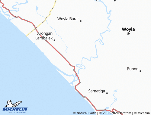 MICHELIN Alue Bagok map - ViaMichelin