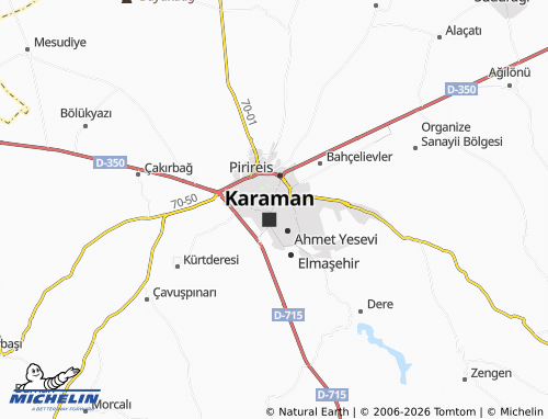 MICHELIN Yeşilada map - ViaMichelin