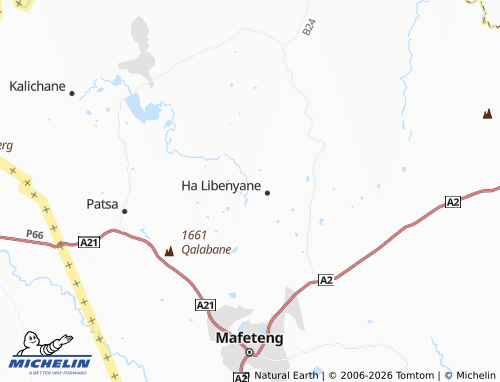 MICHELIN Matlapaneng map - ViaMichelin