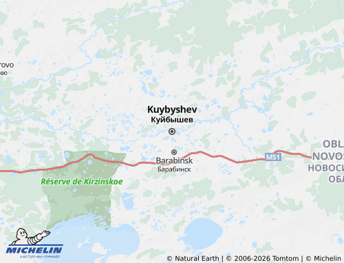 MICHELIN-Landkarte Kuibyschewski Rajon - ViaMichelin