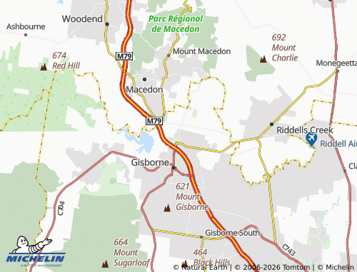 Mappa MICHELIN New Gisborne - ViaMichelin