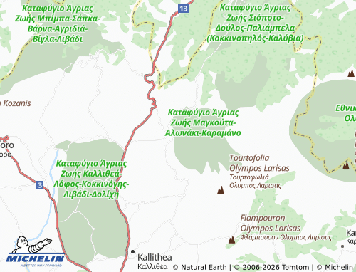 MICHELIN-Landkarte Pythio - ViaMichelin