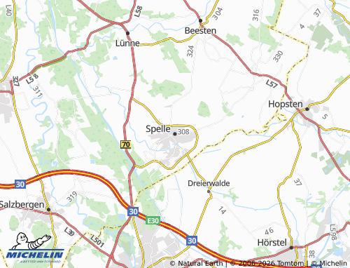MICHELIN Spelle map - ViaMichelin