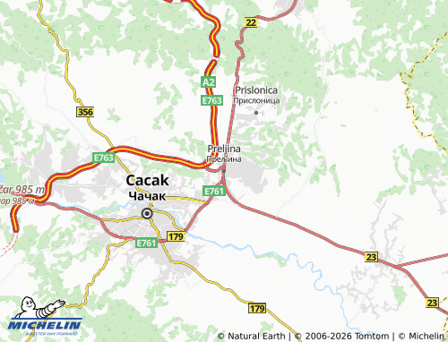 Mapa MICHELIN Preljina - ViaMichelin