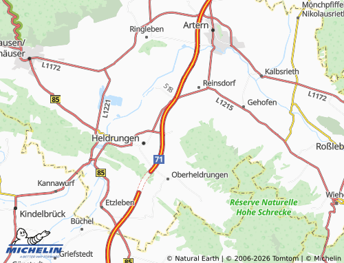 MICHELIN Braunsroda map - ViaMichelin