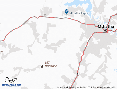 MICHELIN KwaMhaqa B map - ViaMichelin