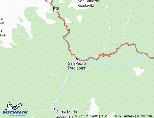 Carte MICHELIN San Pedro Totolápam - ViaMichelin