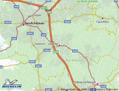 Carte MICHELIN Léglise - ViaMichelin