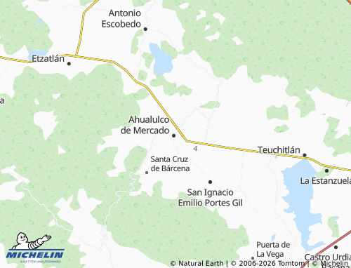 MICHELIN-Landkarte Ahualulco Centro - ViaMichelin