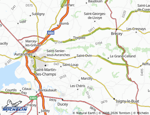 MICHELIN Saint-Ovin map - ViaMichelin