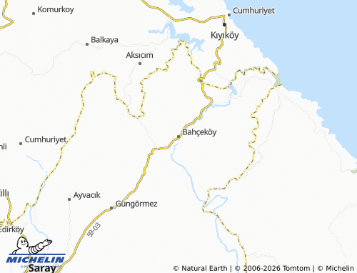 MICHELIN Bahçeköy map - ViaMichelin