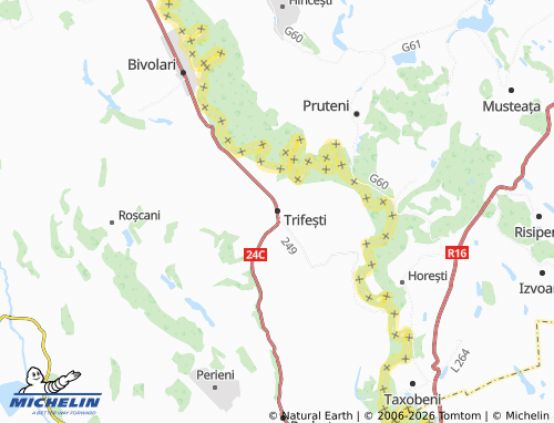 MICHELIN Trifești map - ViaMichelin